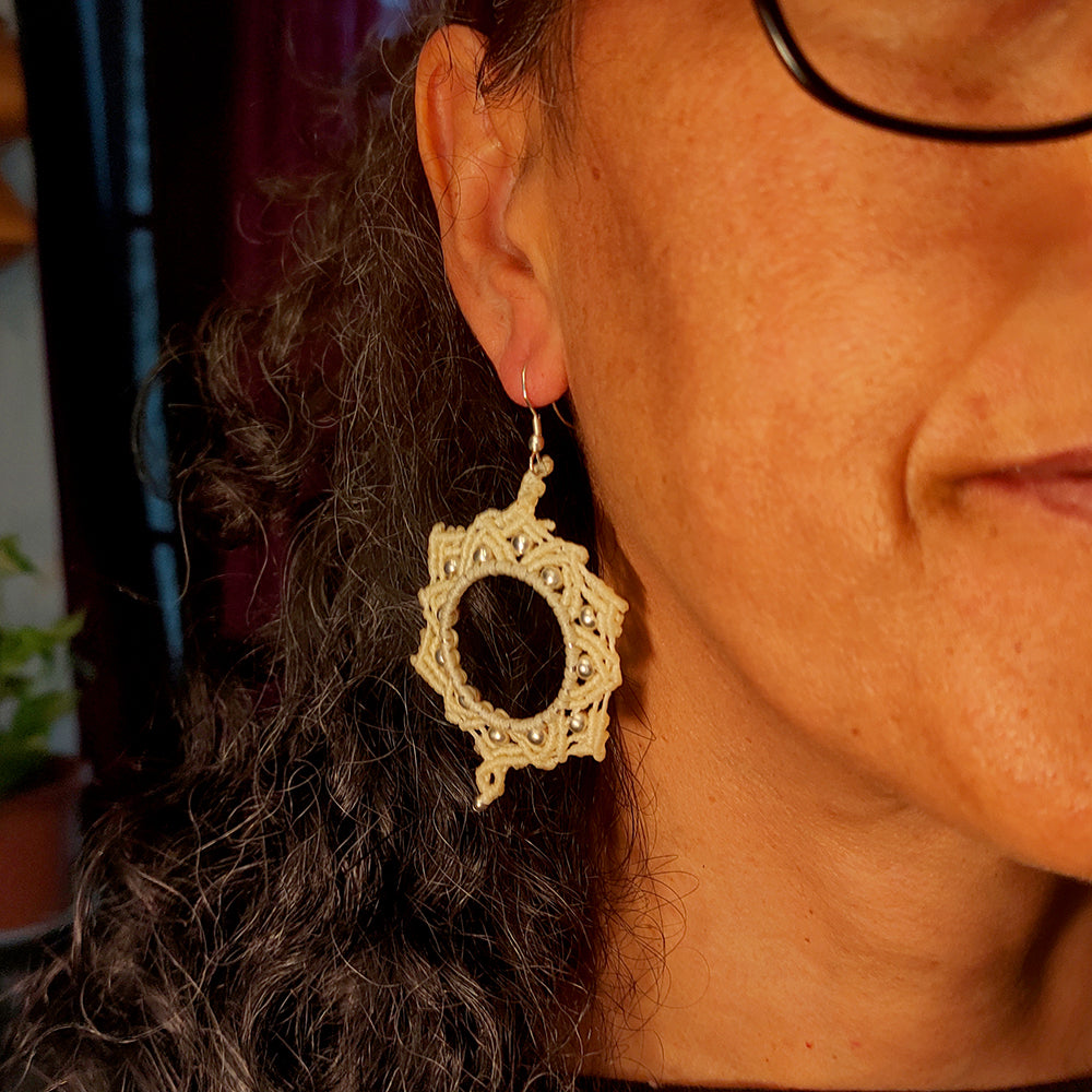 Pendientes de Macramé Estrella