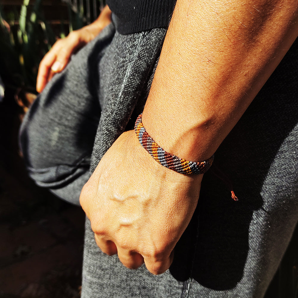 Pulsera plana hilo a rayas Urbano