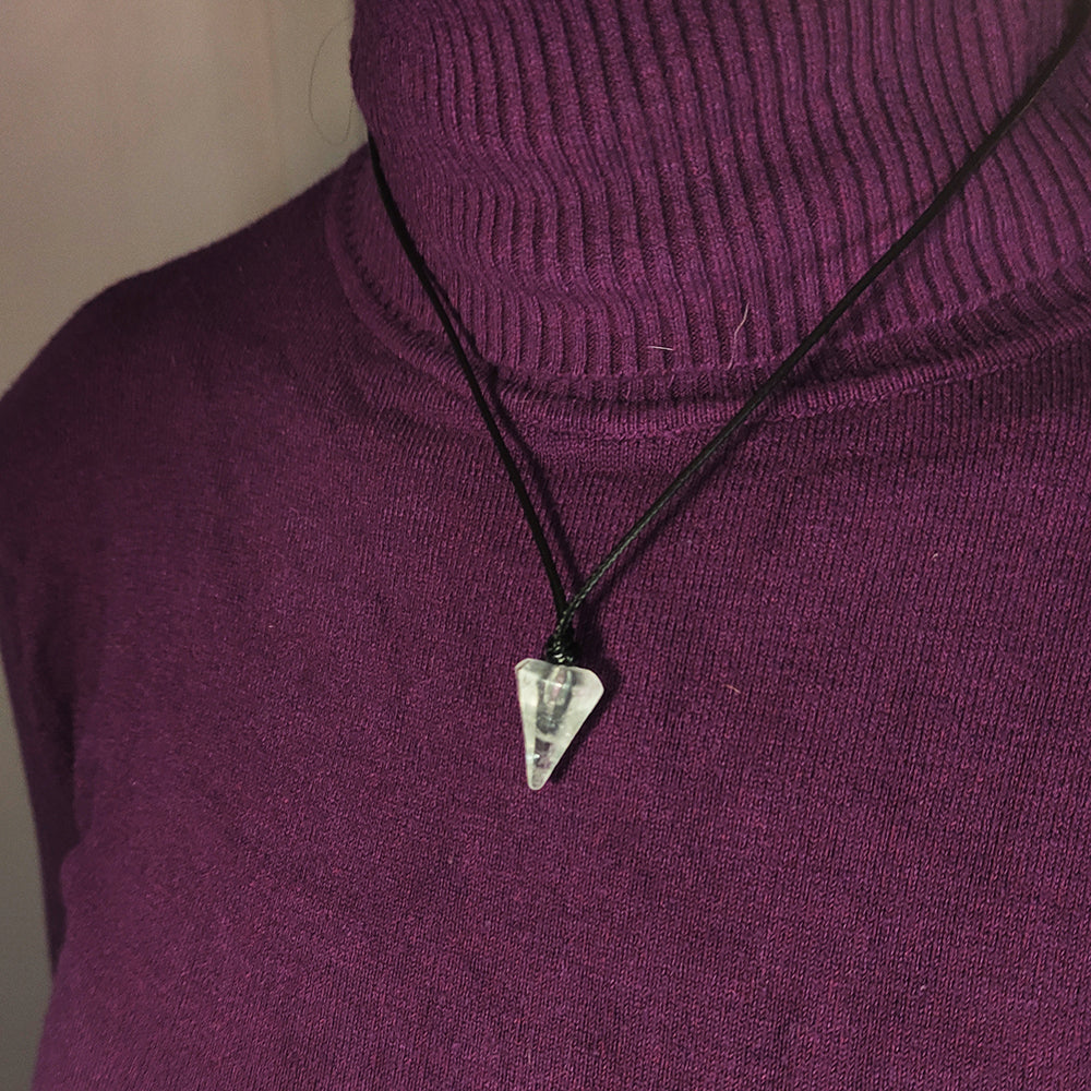Colgante con Péndulo de Cuarzo Transparente