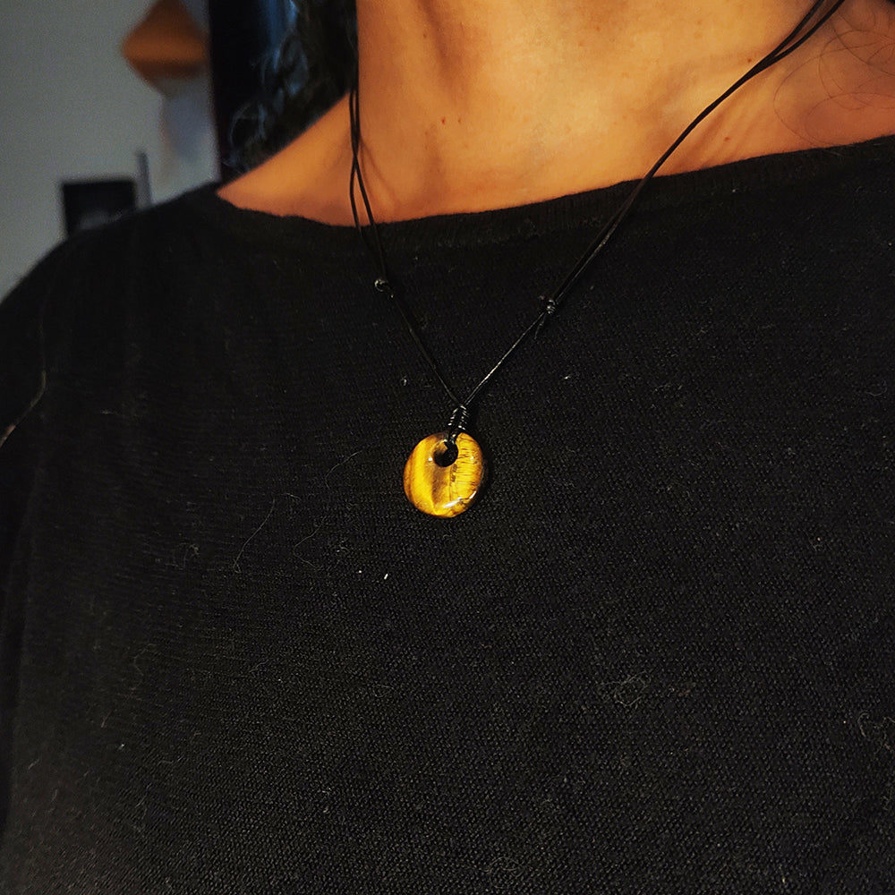 Colgante con Donut de Piedra Ojo de Tigre