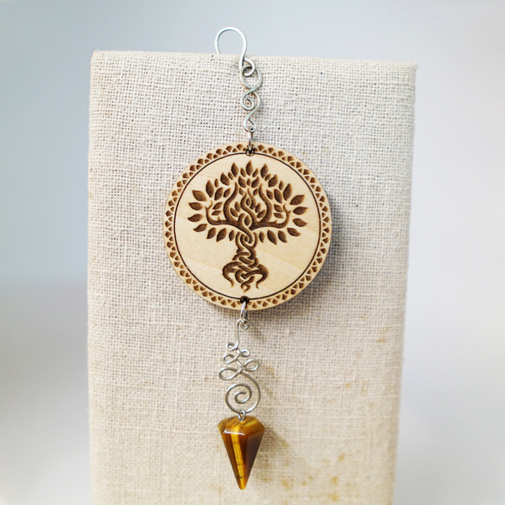 Talismán Péndulo Árbol de la Vida Madera Arce Trinity