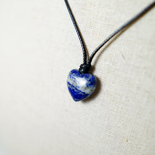Colgante Corazón de Piedra de Sodalita