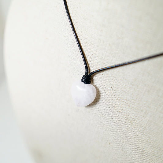 Colgante Corazón de Piedra de Cuarzo