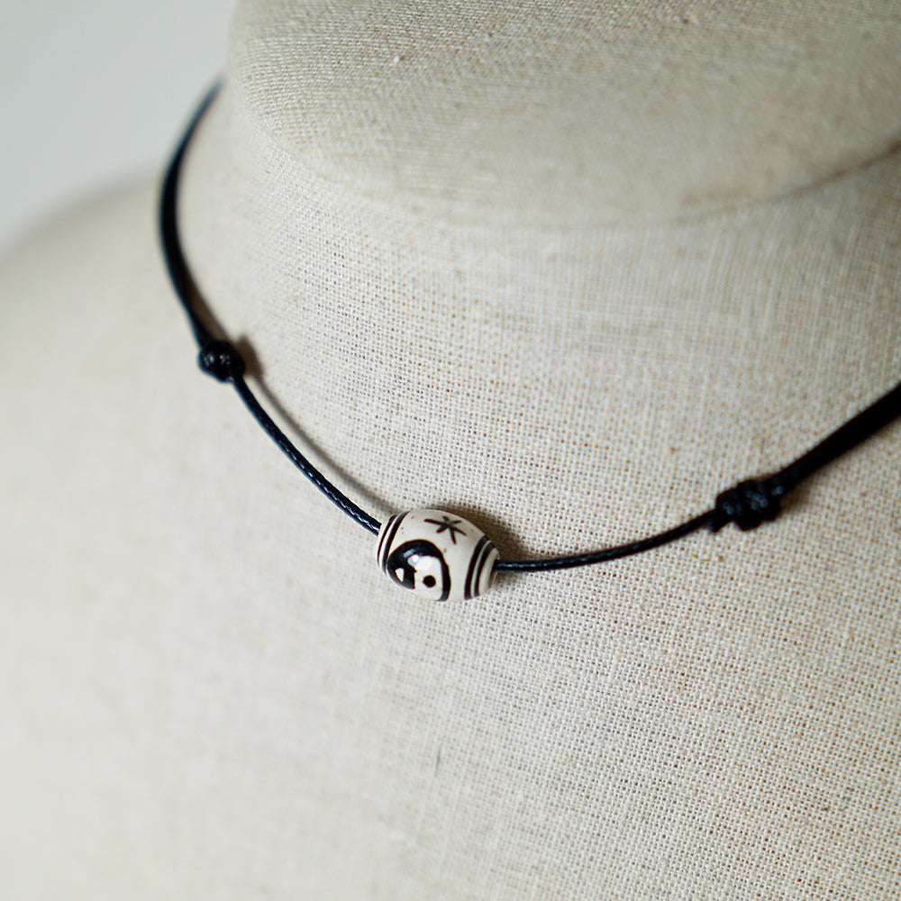 Colgante con Cuenta cerámica Yin Yang
