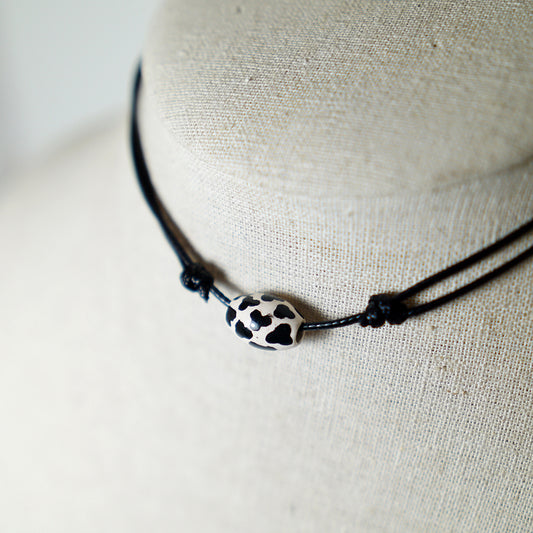 Colgante con Cuenta Cerámica Dálmata