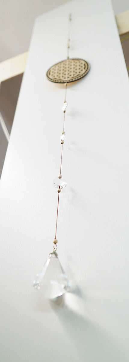 Atrapasol Flor De La Vida Madera Arce Trinity