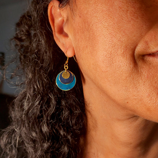 Pendientes de Chapa de Latón Círculos