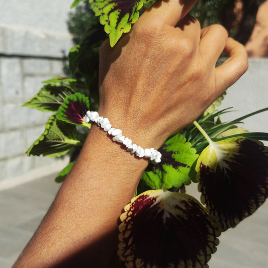 Pulsera Chip de piedras de Howlita