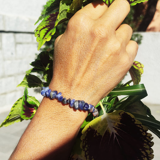 Pulsera Chip con piedras de Sodalita