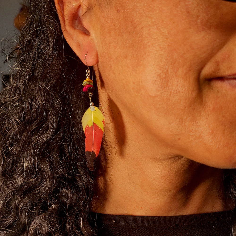 Pendientes Plumas Multicolor
