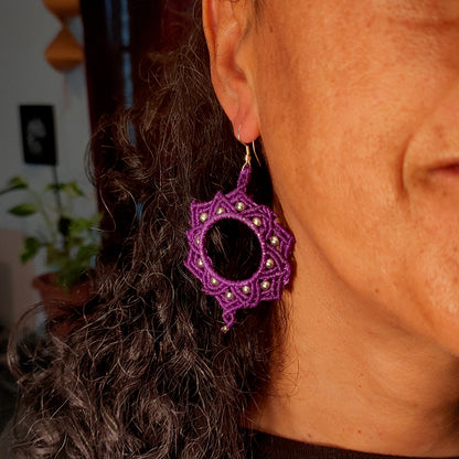 Pendientes de Macramé Estrella