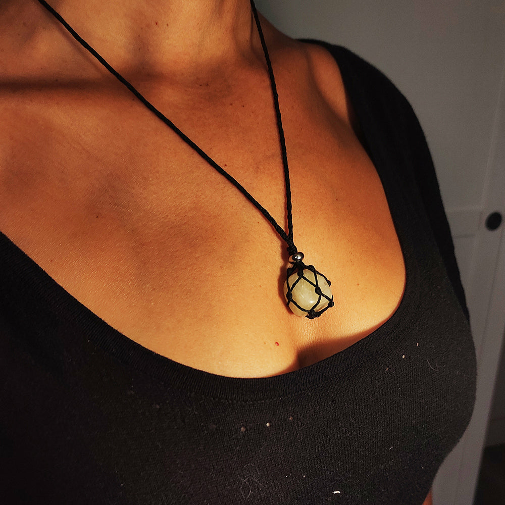 Collar de Malla para Piedra Intercambiable