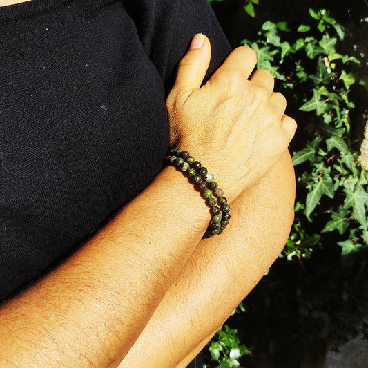 Pulsera de piedras de Jaspe Sangre de Dragón