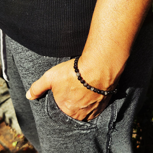 Pulsera de piedras de Obsidiana
