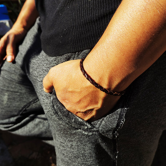 Pulsera de Cuero Trenzado