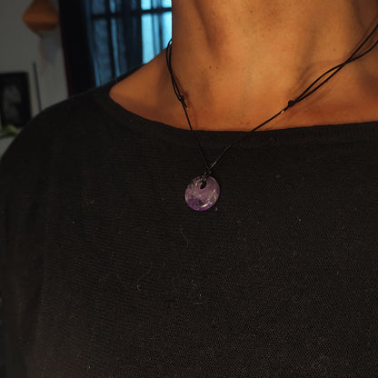 Colgante con Donut de Piedra Amatista