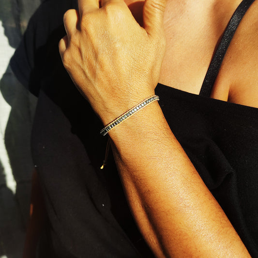 Pulsera miyuki fina crema