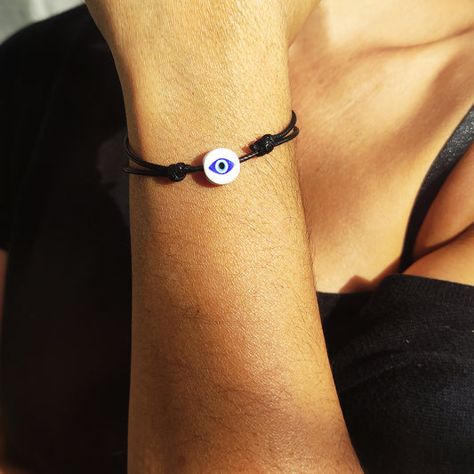 Pulsera con Cuenta de Cerámica Ojo Turco