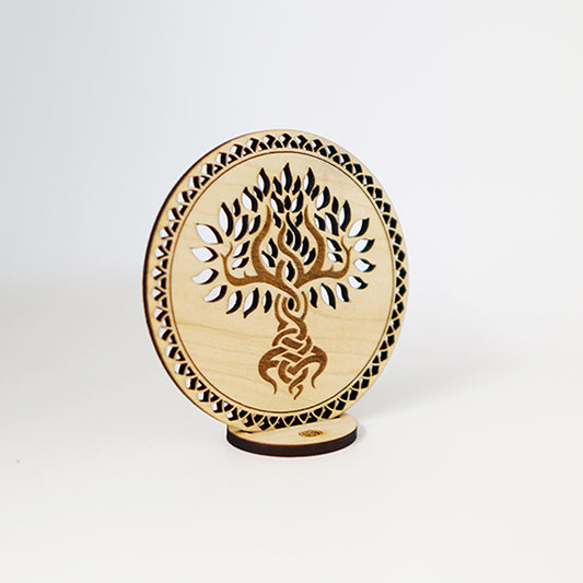 Disco Sagrado Árbol de la Vida Madera Arce Trinity