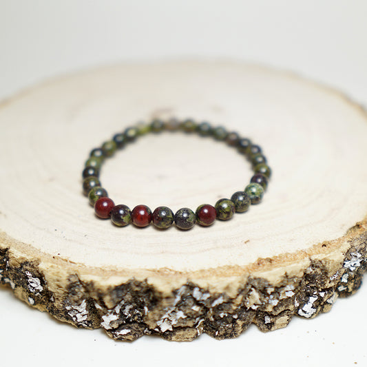 Pulsera de piedras de Jaspe Sangre de Dragón
