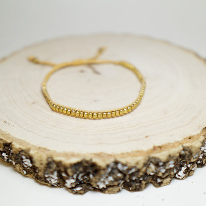 Pulsera miyuki fina crema