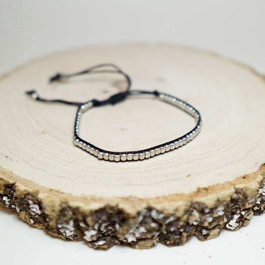 Pulsera miyuki fina negra