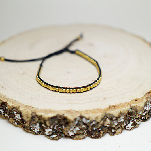 Pulsera miyuki fina negra