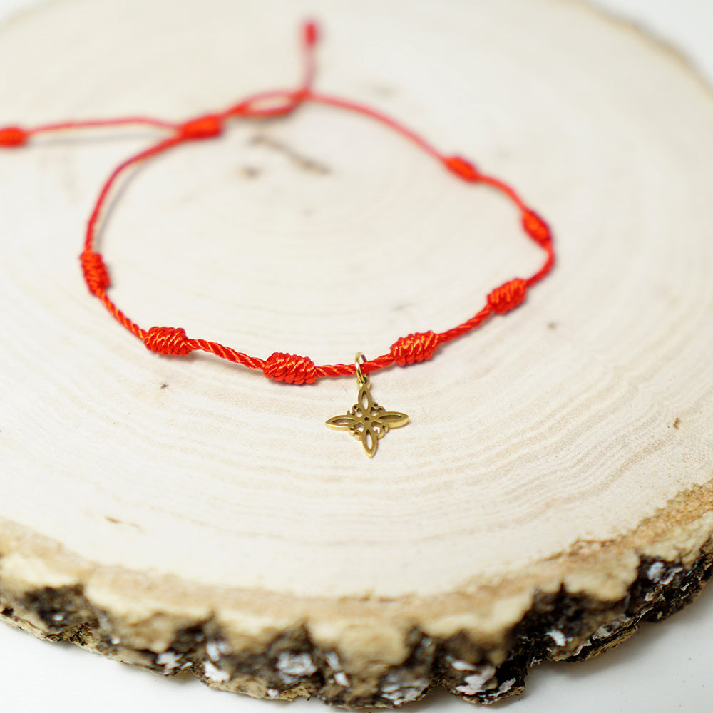 Pulsera de 7 Nudos de Protección con Nudo de Bruja