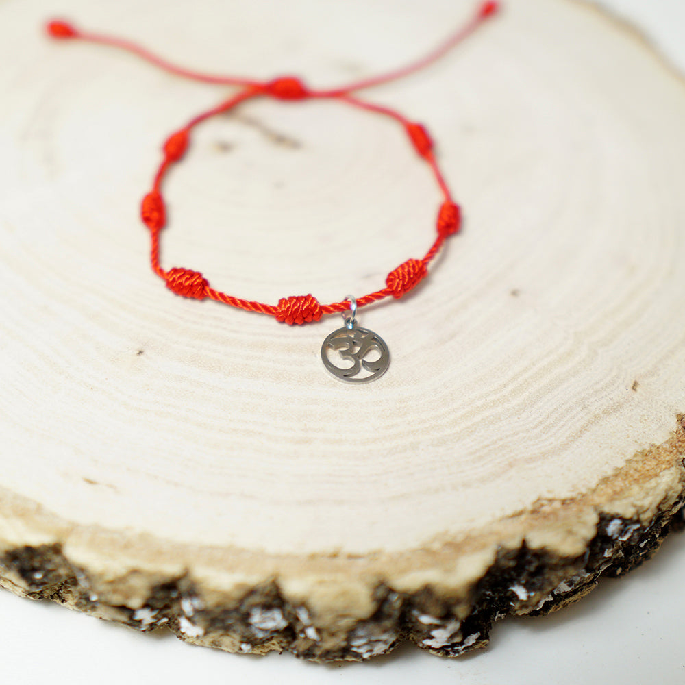 Pulsera de 7 Nudos de Protección con Om