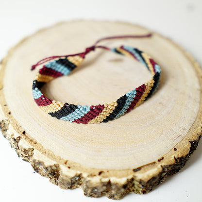 Pulsera plana hilo a rayas Urbano