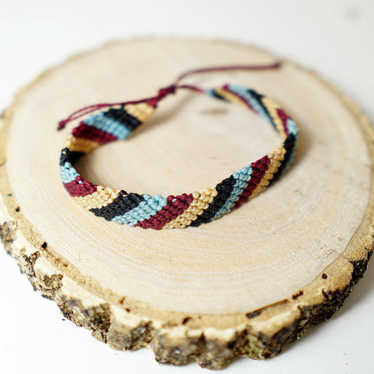 Pulsera plana hilo a rayas Urbano