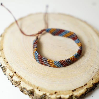 Pulsera plana hilo a rayas Montaña