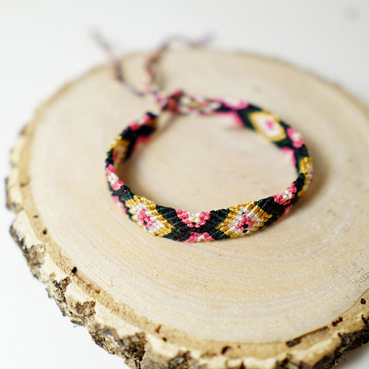 Pulsera plana hilo 5 colores luz