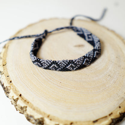 Pulsera plana hilo olas 2 colores