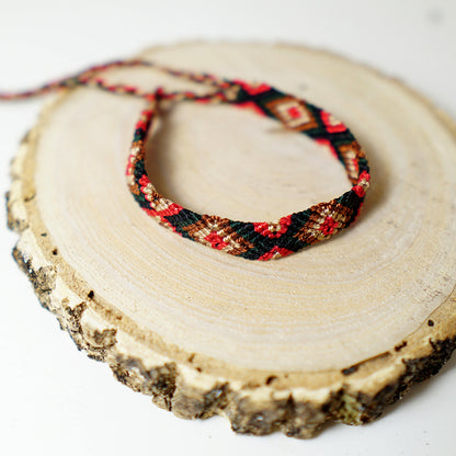 Pulsera plana hilo 5 colores luz