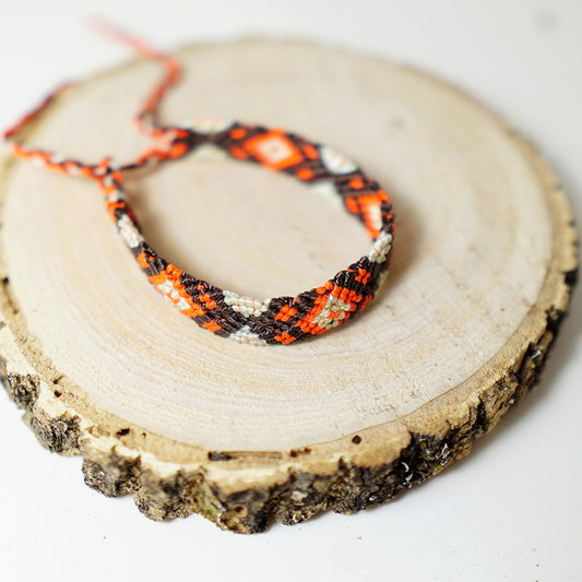 Pulsera plana hilo 3 colores vibrantes