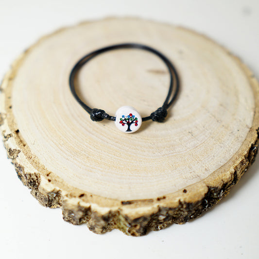 Pulsera con Cuenta de Cerámica de Árbol de la Vida