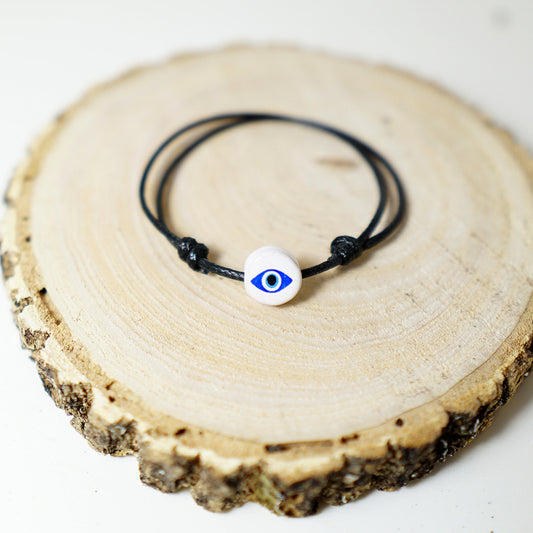 Pulsera con Cuenta de Cerámica Ojo Turco