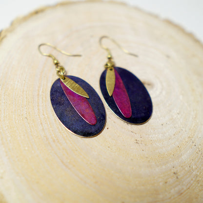 Pendientes de Chapa de Latón Óvalo