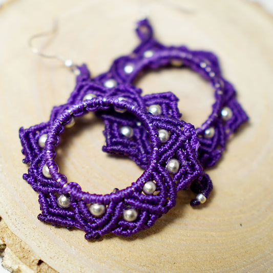 Pendientes de Macramé Estrella