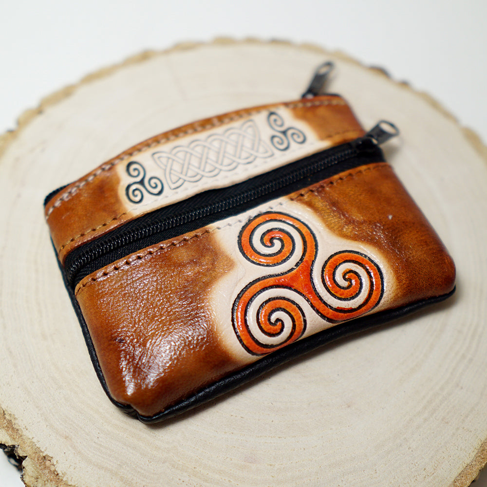 Monedero de Cuero con Trisquel