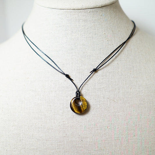 Colgante con Donut de Piedra Ojo de Tigre