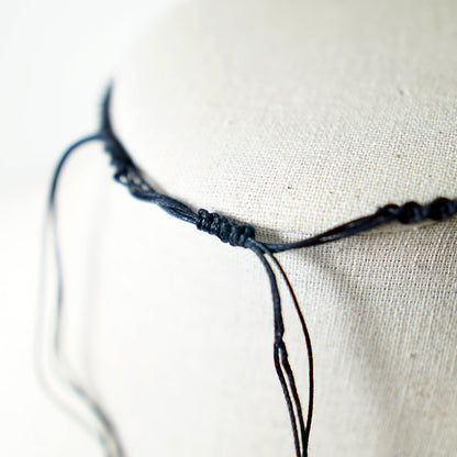 Collar de Macramé Entorchado con Piedra Cuarzo