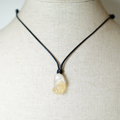 Colgante con Piedra de Cuarzo Citrino en Bruto