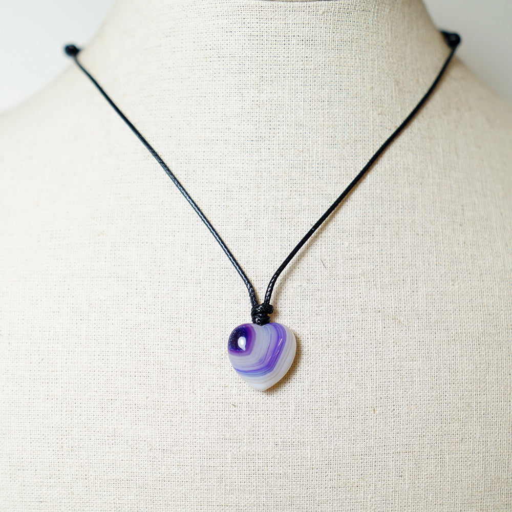 Colgante Corazón de Piedra de Ágata