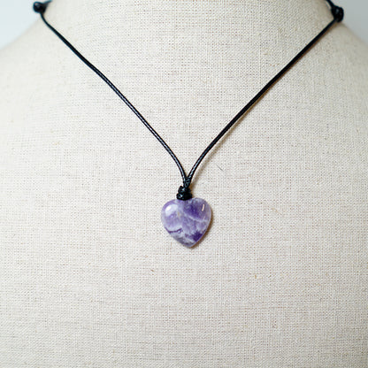 Colgante Corazón de Piedra de Amatista