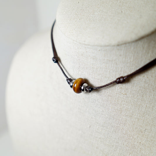 Colgante con Cuenta de Ojo de Tigre