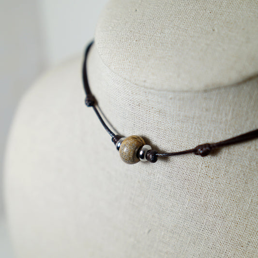 Colgante con Cuenta de Jaspe Kalahari