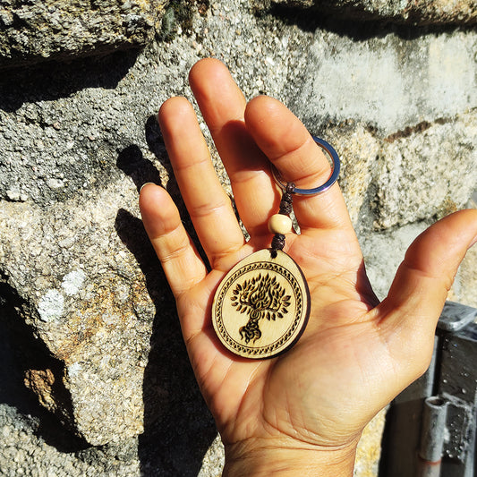 Llavero Árbol de la Vida de Madera