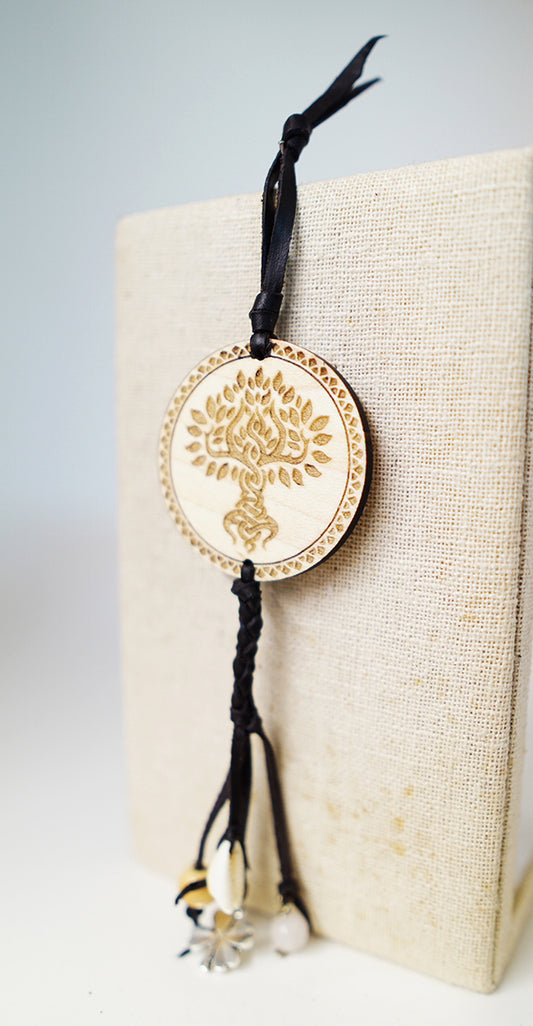 Amuleto Árbol de la Vida Madera Arce Trinity